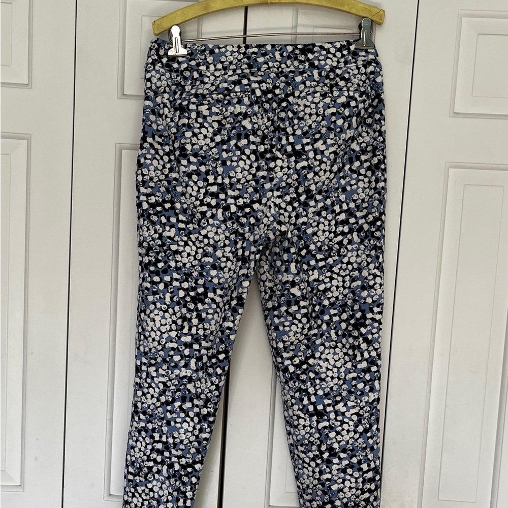 Talbots Blue and Black Patterned Ankle Pants